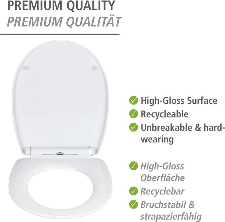 Image du produit Wenko Siège WC avec abaissement automatique Yak gris