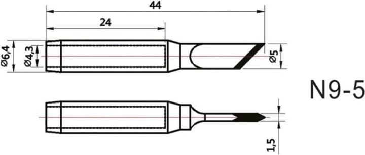 Produktbild Velleman Ersatzspitze F?R Vtss220 - Meisselform