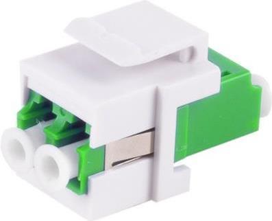 Productafbeelding Shiverpeaks Basic glasvezel keystone connector, LC-LC, duplex, groen