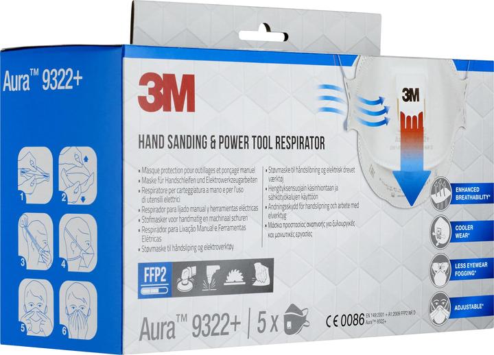 Produktbild 3M Atemschutzmaske, weiss (FFP2 R D, FFP2, 5 x)