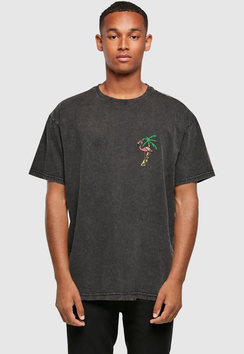 Immagine prodotto Mister Tee Maglietta oversize pesante lavata con acido Flamingo - 125125 (XS)
