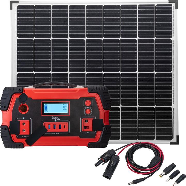 Casativo Tragbare Powerstation & Solar-Generator, 800 Wh, inkl. 110-Watt-Solarpanel (800 Wh, 7 kg)