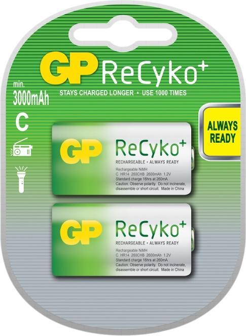 Immagine prodotto GP Batteries ReCyko (2 pz., C, 3000 mAh)