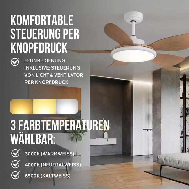 Produktbild Hermex Ventilator mit LED-Beleuchtung Deckenventilator Deckengebläse