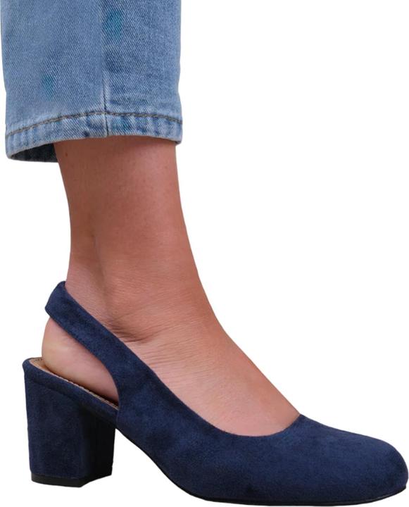 Actual product image Where's That From Womens/Ladies Edith Suede Sling Back Wide Block Heel Shoes (36)