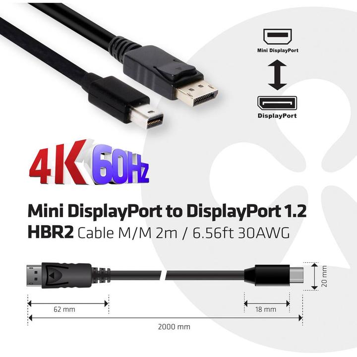 Produktbild Club 3D Mini DisplayPort — DisplayPort (2 m, DisplayPort)