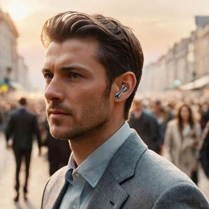 Actual product image Wiwu Wireless charger - TWS Earphones T32 with ANC function - black (ANC, 40 h, Wireless)