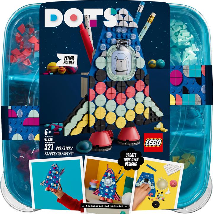 Produktbild LEGO Raketen Stiftehalter (41936, LEGO Dots)