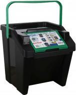 Produktbild Tontarelli vertikaler Abfalleimer mit Moda-Griff 28l grün/sch (28 l)