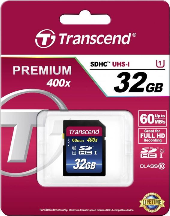 Image du produit Transcend Premium 400x (32 Go, SDHC, U1, UHS-I)