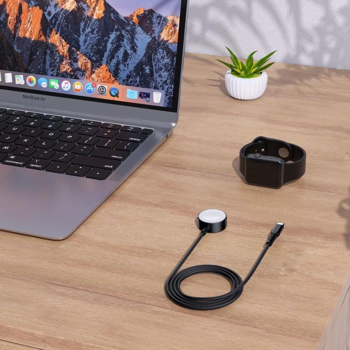 Image du produit Choetech T319 MFI 5W chargeur sans fil pour Apple Watch + câble USB-C - noir (5 W)