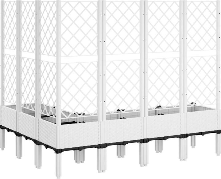 Produktbild VidaXL Pflanzkübel mit Rankgitter PP