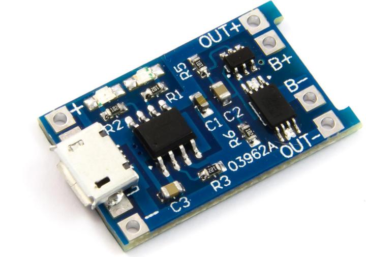 Actual product image Purecrea TP4056 Lithium LiPo Battery Charger Micro USB 5V 1A