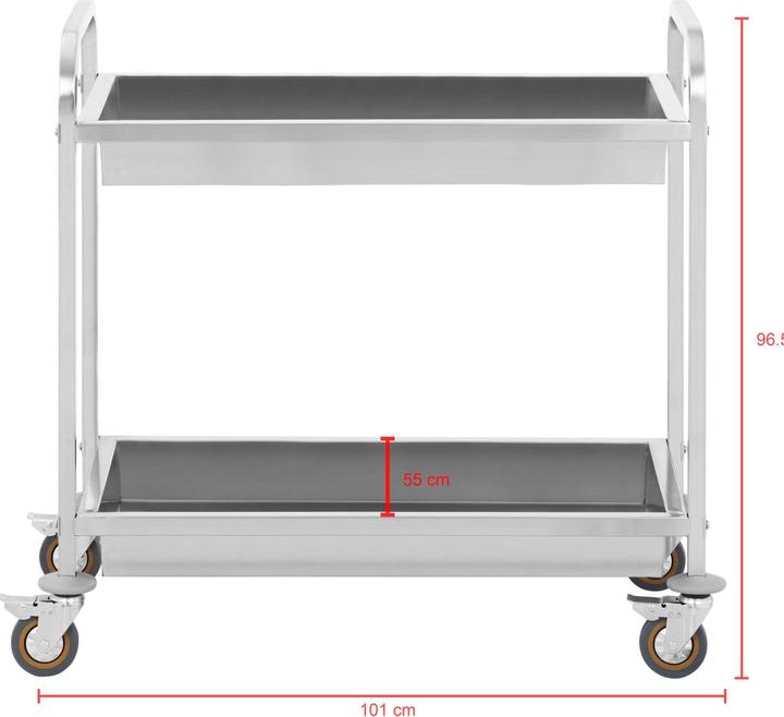 Immagine prodotto Royal Catering Carrello di servizio - 2 Contenitori - Fino a 320 kg