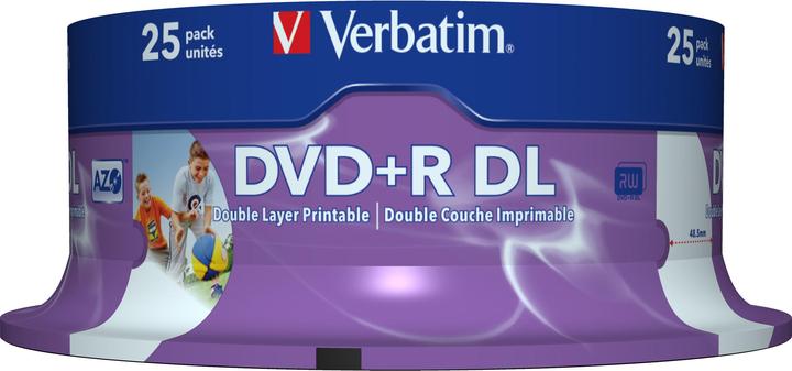 Actual product image Verbatim DVD+R, Double Layer, 8x, 8.5GB, 25 spindle (25 x)