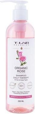 T-Lab Professional 99% Hair Therapy Daily Organic Rose Shampoo Natural Ingredients (Liquid shampoo)