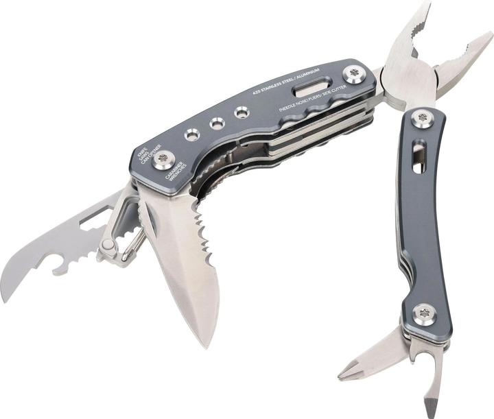 Actual product image Troika Pocket knife backpack tool with 15 functions, grey, type (15 Functions)