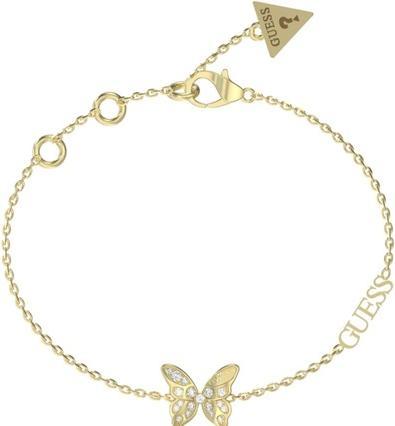 Guess Decent Gold Plated Chrysalis Butterfly Bracelet JUBB04110JWYG - Length: 18.5 cm (18.50 cm, Edelstahl)