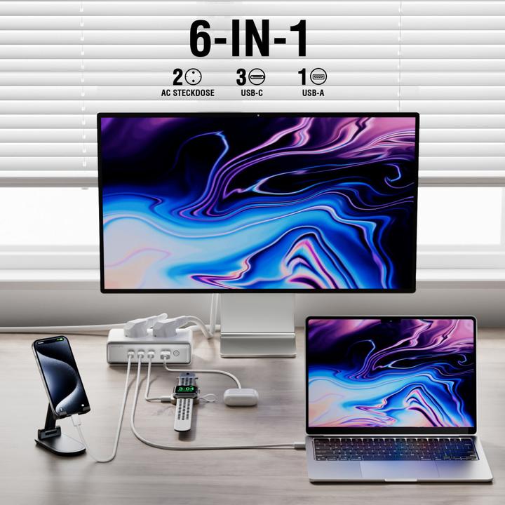 Immagine prodotto 4smarts Caricabatterie da tavolo GaN (65 W)