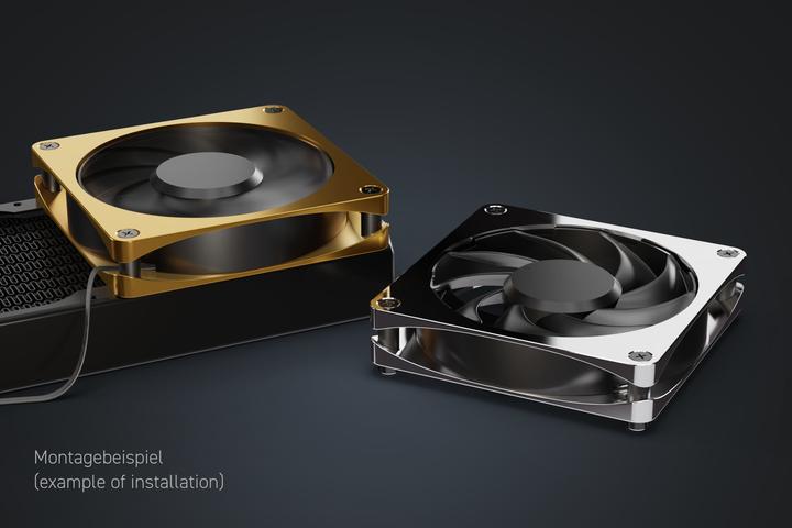 Actual product image Alphacool Apex Stealth Metal Power 120mm fan 3000rpm (black) (120 mm, 1 x)