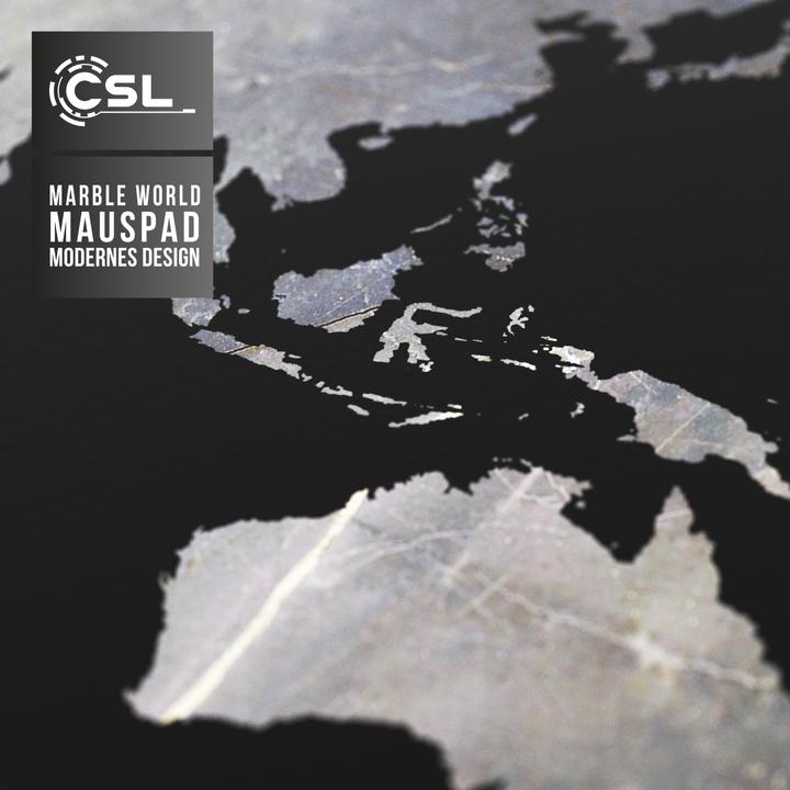 Actual product image CSL Gaming Mouse Pad, XXL Mouse Mat 900 x 400mm, Precision & Speed, Marble Black (XXL)