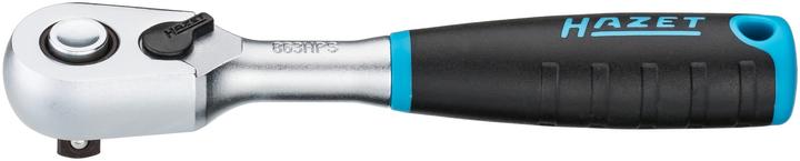HAZET HiPer Feinzahn-Umschaltknarre ∙ Sicherheitsverriegelung 863HPS ∙ Vierkant 6,3 mm (1/4 Zoll) (1/4")