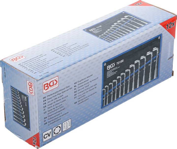 Immagine prodotto BGS Serie di chiavi a pipa 8 - 19 mm 12 pz. (19 mm, 12 mm, 14 mm, 16 mm, 10 mm, 18 mm, 17 mm, 11 mm, 15 mm, 8 mm, 9 mm, 13 mm)