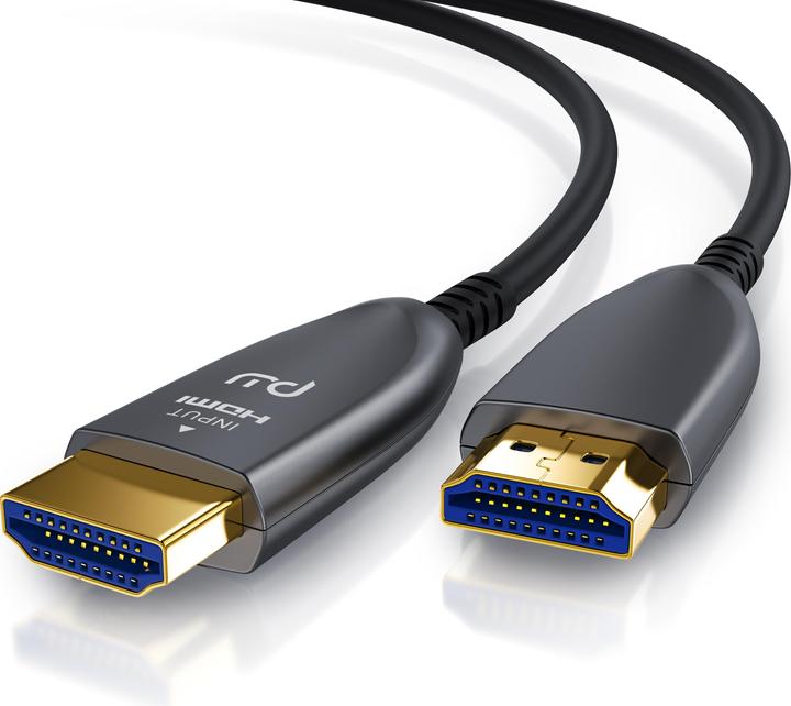 Produktbild Primewire HDMI Kabel 2.0b Glasfaser, Typ A, Ultra HD Glasfaserkabel, 3-fach geschirmt, 4K, 3D, ARC, Ethernet (50 m, HDMI)