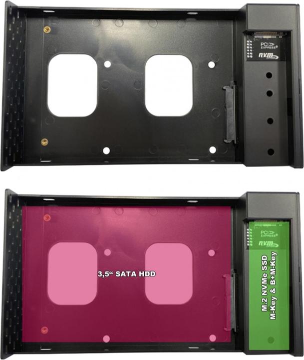Produktbild LC-Power LC-DOCK-C-35-M2 USB3.2 Docking NVMe &SATA-M.2 retail (M.2, 3.5")