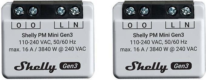 Actual product image Shelly PM Mini Gen3 x2