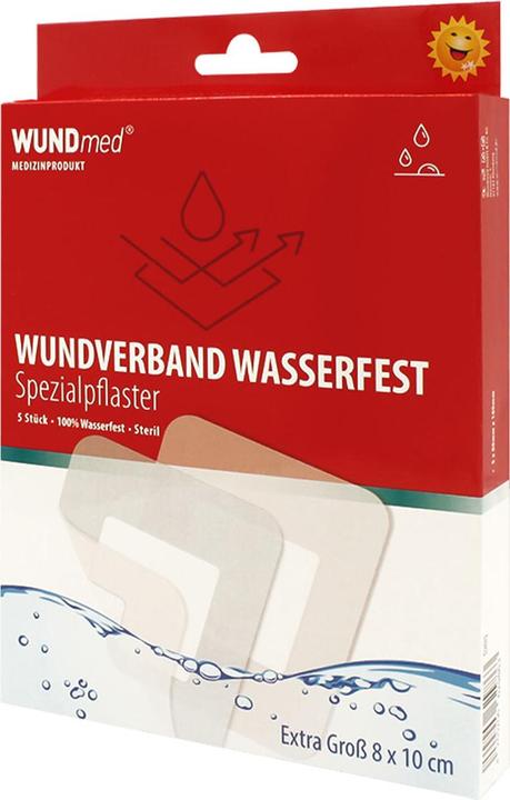 Produktbild Wundmed Pflaster Wasserfest weiss 8,0 x 10,0 cm, 5 St. (5 x)
