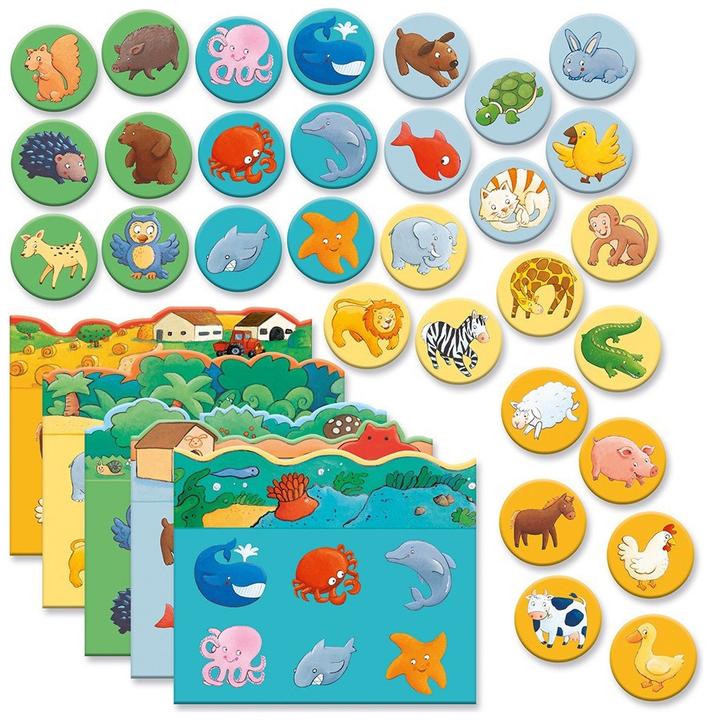 Actual product image Djeco Animals educational game (German, English, French)