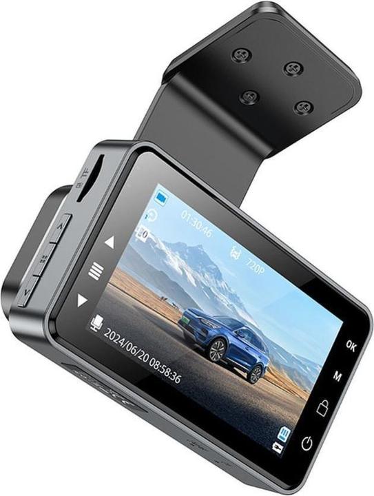 Actual product image Hoco Headphone with microphone car recorder with display 3" 1280*720 / 30fps DV9 metal gray (Built-in display, Built-in microphone, Night vision, HD)