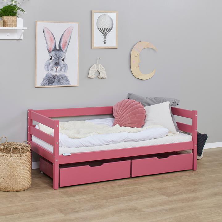 Produktbild Hoppekids BUNDLE IDA MARIE Juniorbett 70x160 cm in Baroque Rose (Pink) mit Schubkästen und ECO Dream (70 x 160 cm)