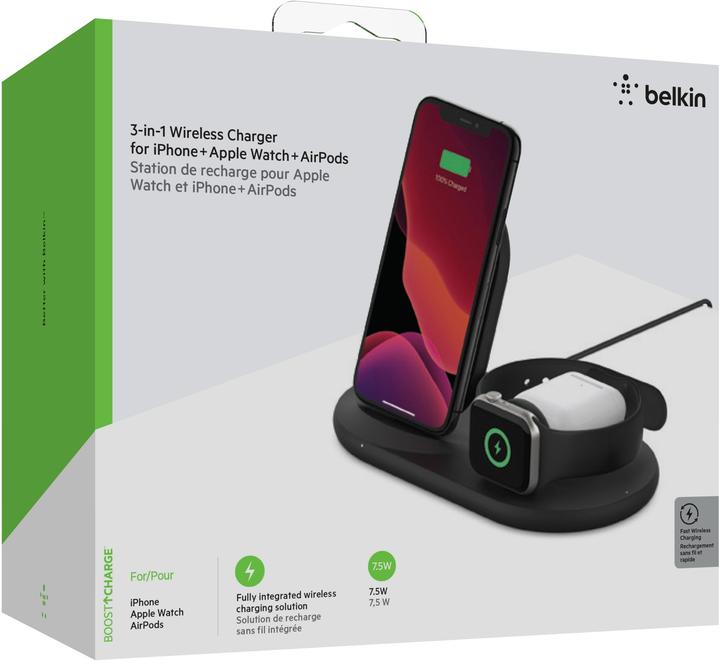 Produktbild Belkin BoostCharge 3-in-1 Ladestation (7.50 W)