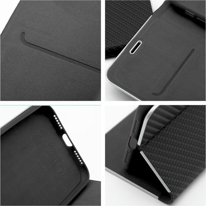 Image du produit Forcell Book case OEM LUNA Book Gold for IPHONE 16e (SE 4 2025) black (Apple iPhone 16e)