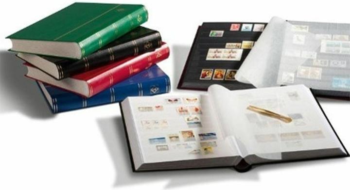 Produktbild Briefmarken Einsteckbuch BASIC, Einband unwattiert in Rot, DIN A4