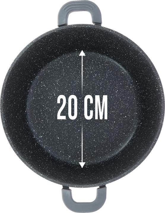 Produktbild Cheffinger Induktionstopf Antihaftbeschichtet Marmoreffekt 20cm mit Deckel (20 cm, Kochtopf)
