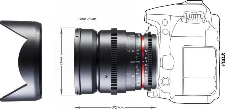 Produktbild Walimex pro Pro Objektiv 8mm, f/3.5 II VDSLR Fisheye, Nikon (Nikon F, Micro Four Thirds, APS-C / DX)