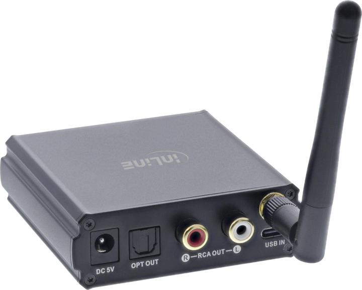 Produktbild InLine Bluetooth 5.1 HiFi-Receiver & USB DAC, mit LCD (Empfänger)
