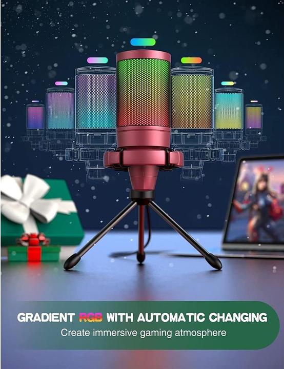 Actual product image Fifine A6V USB RGB Gaming Mic