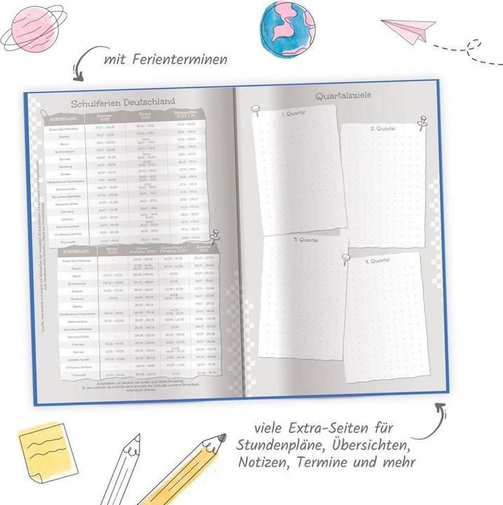 Actual product image Pupils' calendar Specials with padding Peace 23/24 (Hardcover, German)