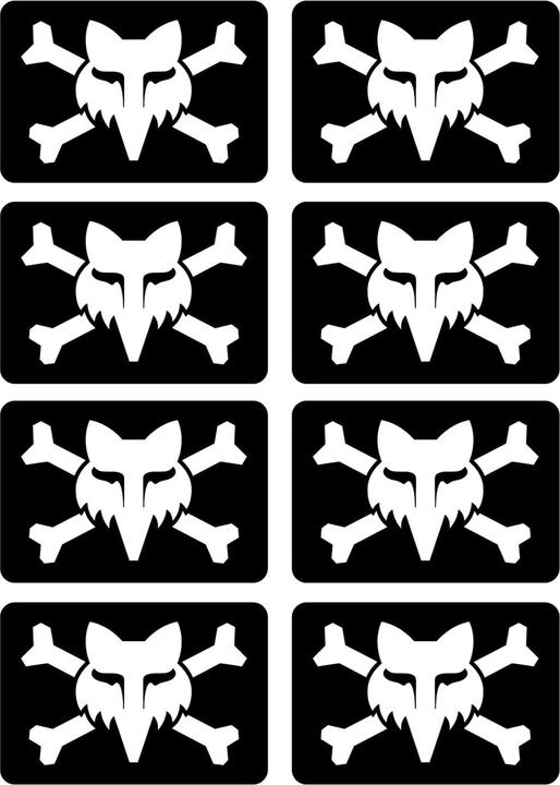 Actual product image Fox Sticker 23 Victory Logo Pack Blk Os