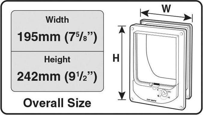 Actual product image Cat Mate Electromagnetic cat flap (Magnetic cat flap)