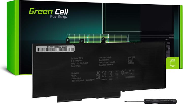 Productafbeelding GreenCell Batterij voor Dell Latitude 5280 5290 5480 5490 5491 / 7.4 6.200mAh (4 Cellen, 6200 mAh)