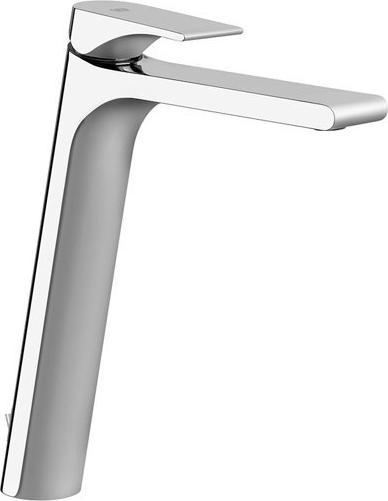 Gessi Emporio Via Solferino single-lever basin mixer high version, with pop-up waste 11/4, projectio