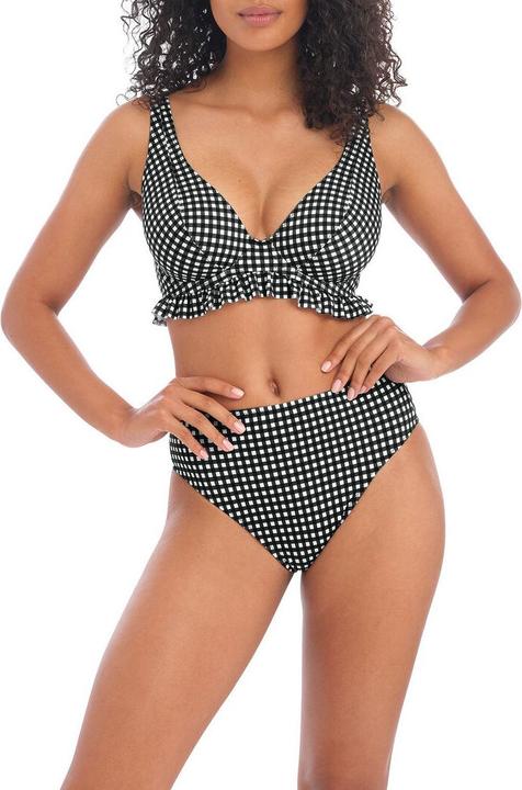 Actual product image 's underwired swimsuit top with straps check in