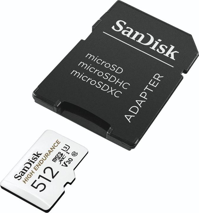 Actual product image SanDisk High Endurance (512 GB, microSDXC, U3, UHS-I)