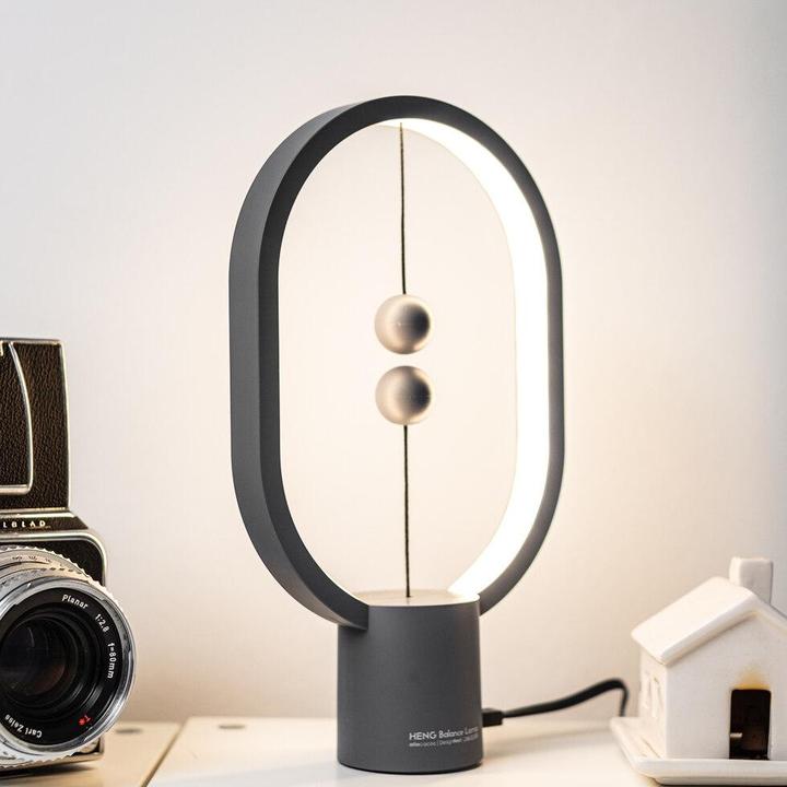 Actual product image Mikamax Mini Heng Balance Lamp - Oval - Light Grey (04942.GR)