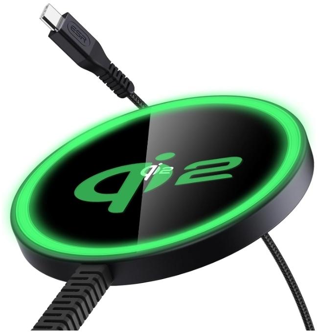 Image du produit ESR Halolock Qi2 Mini chargeur sans fil 15 W avec MagSafe - Noir (15 W)